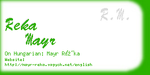 reka mayr business card